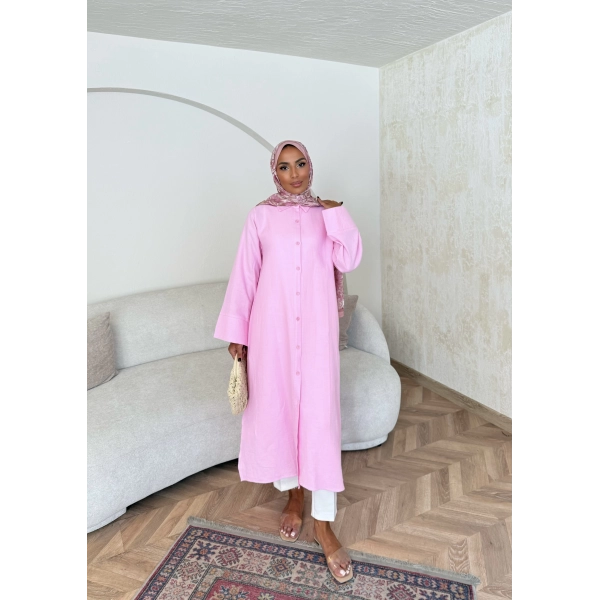 Bulster Müslin Gömlek - Pembe