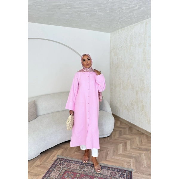 Bulster Müslin Gömlek - Pembe