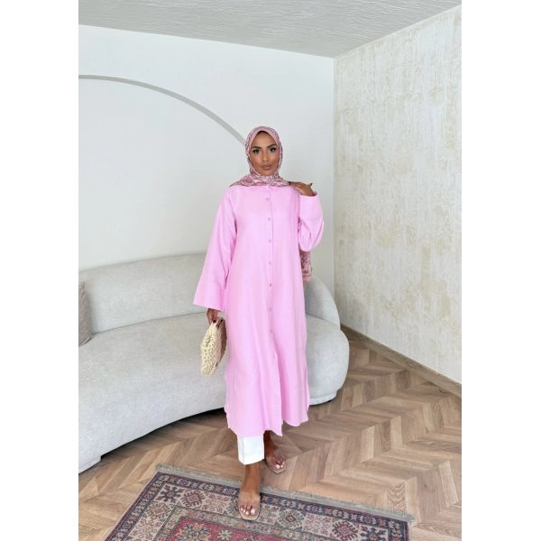 Bulster Müslin Gömlek - Pembe