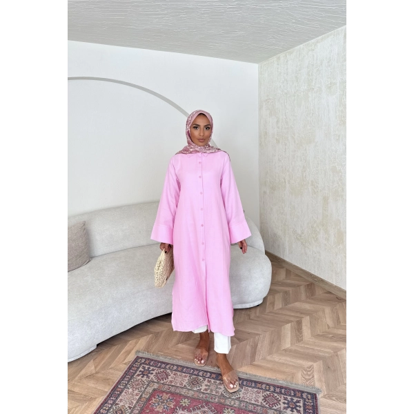 Bulster Müslin Gömlek - Pembe