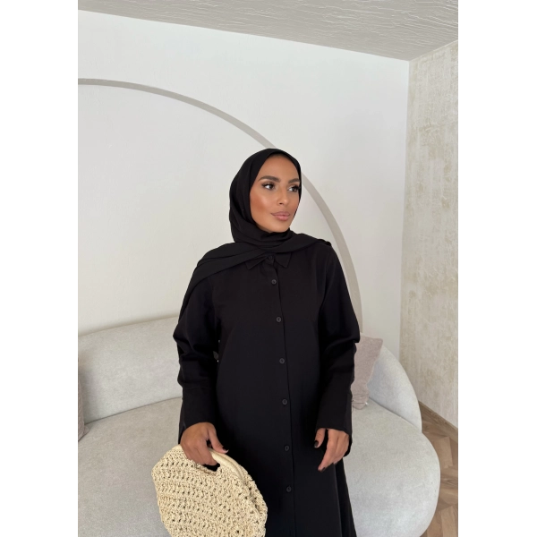 Bulster Müslin Gömlek - Siyah