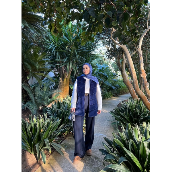 Classic Kürk Yelek - Lacivert