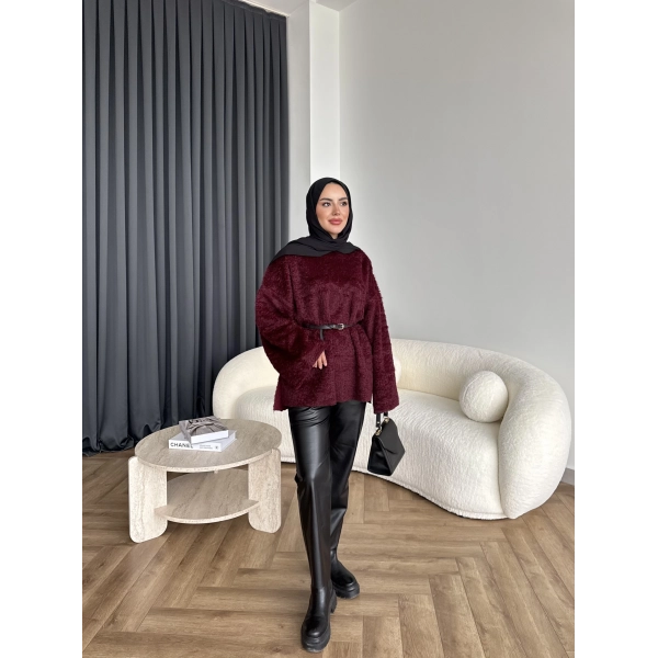 Darlan Tüylü Kazak - Bordo