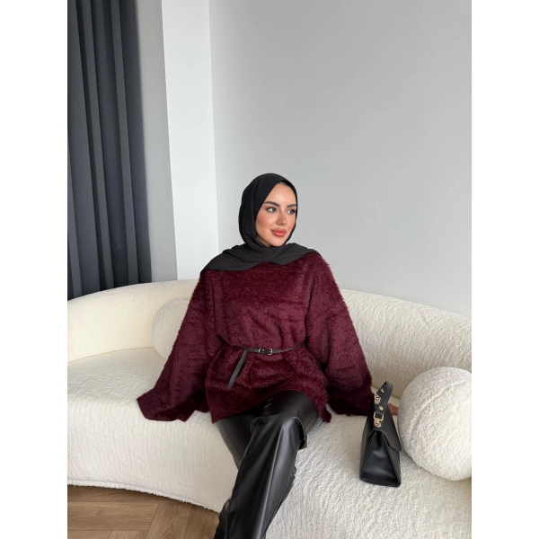 Darlan Tüylü Kazak - Bordo