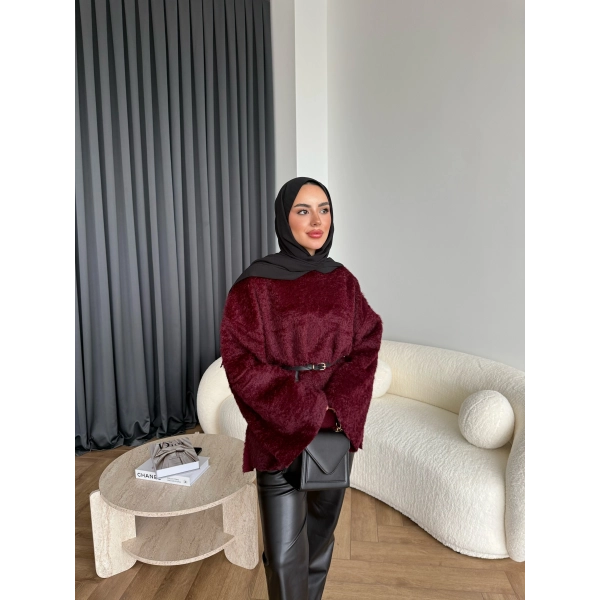 Darlan Tüylü Kazak - Bordo