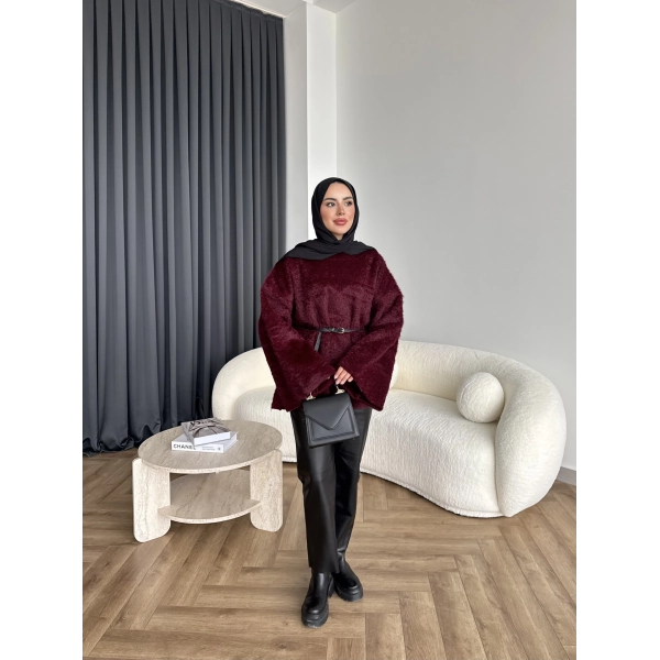 Darlan Tüylü Kazak - Bordo