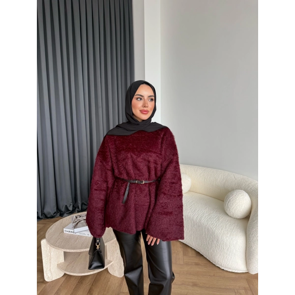 Darlan Tüylü Kazak - Bordo