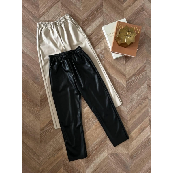 Deri Pantolon - Siyah