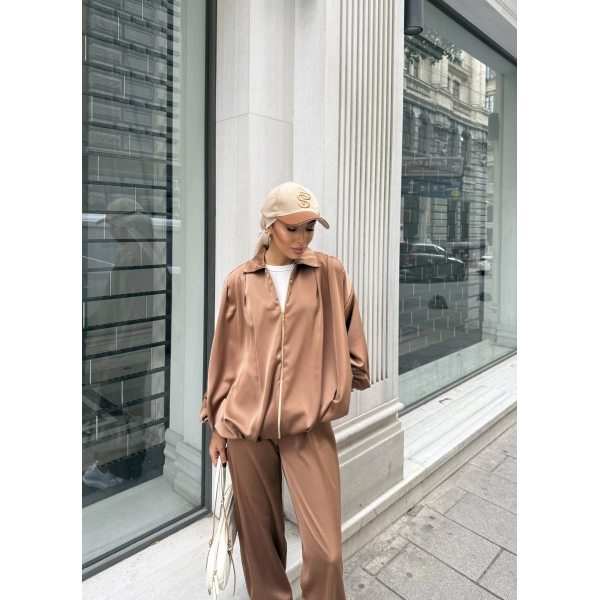 Devil Saten Takım - Camel