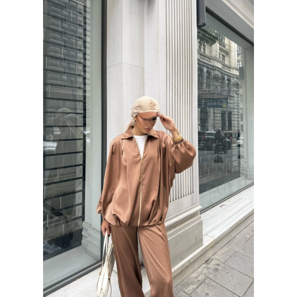 Devil Saten Takım - Camel