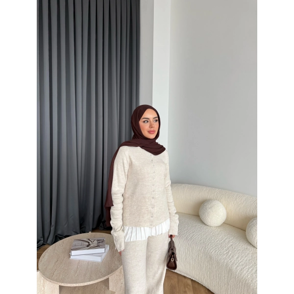 Diana Triko Takım - Bej