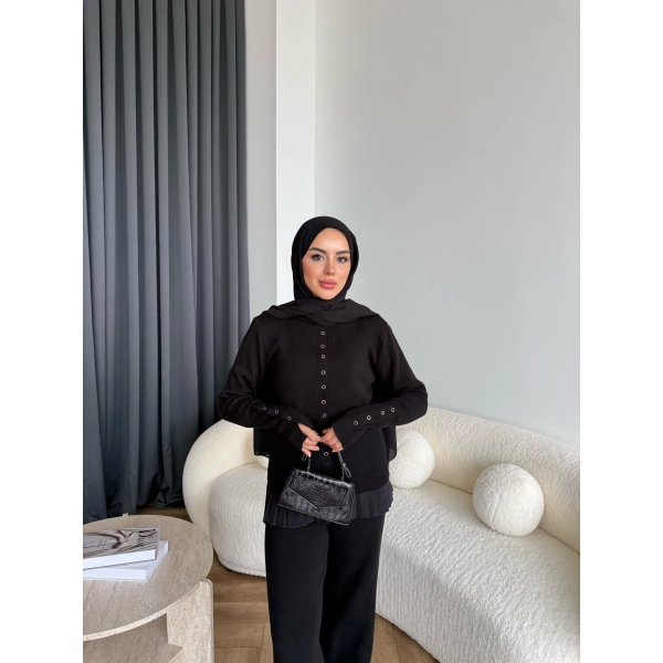 Diana Triko Takım - Siyah