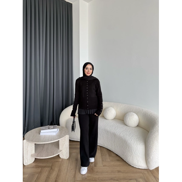 Diana Triko Takım - Siyah