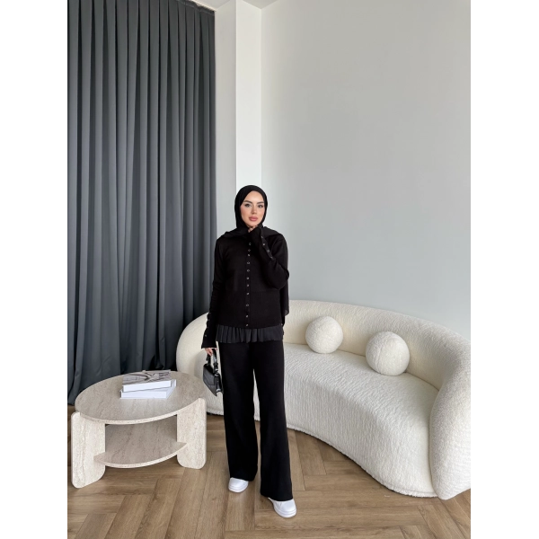 Diana Triko Takım - Siyah