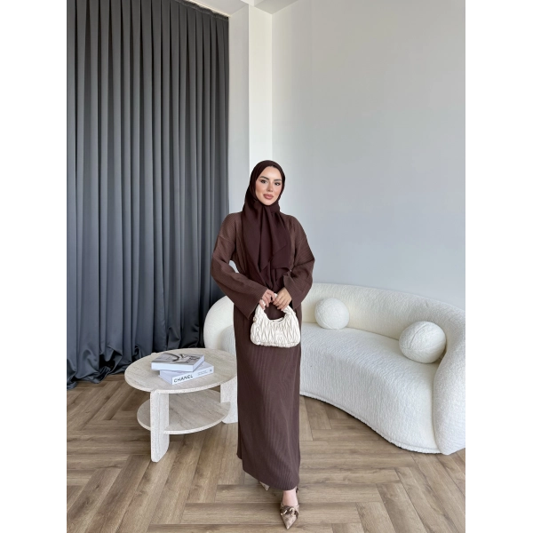 Dora Triko Elbise - Acı Kahve