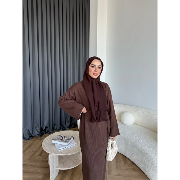 Dora Triko Elbise - Acı Kahve