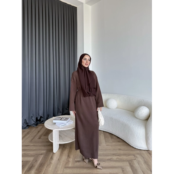 Dora Triko Elbise - Acı Kahve