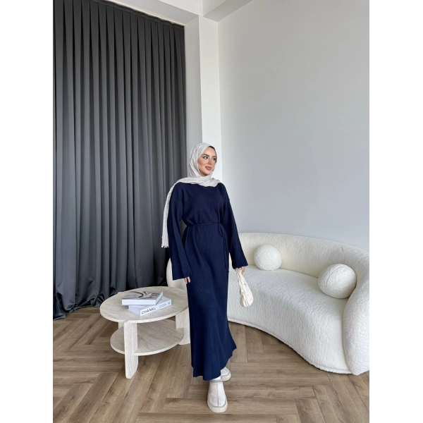 Dora Triko Elbise - Lacivert