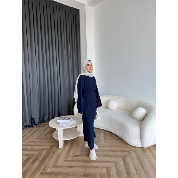 Dora Triko Elbise - Lacivert