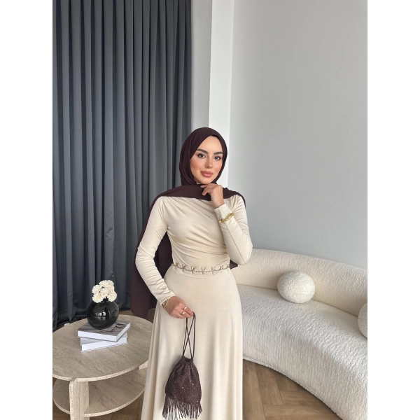 Duq - Lenox Buzzy Elbise - Bej