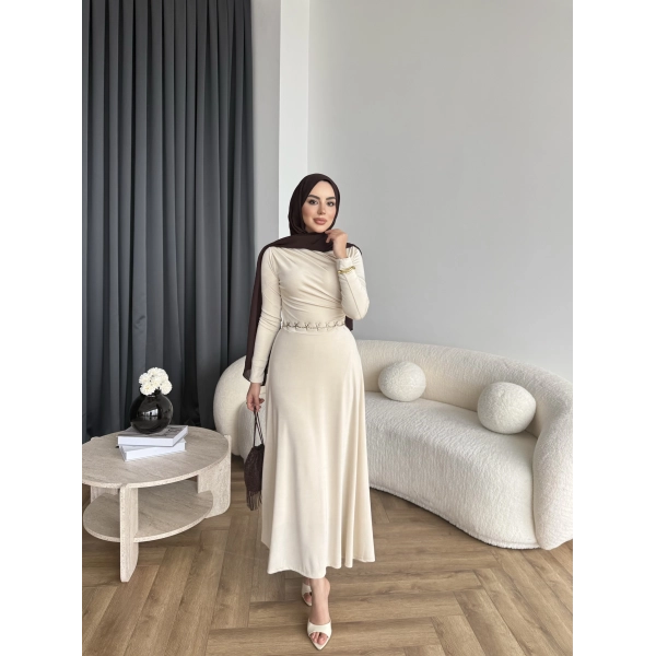 Duq - Lenox Buzzy Elbise - Bej
