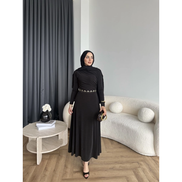 Duq - Lenox Buzzy Elbise - Siyah