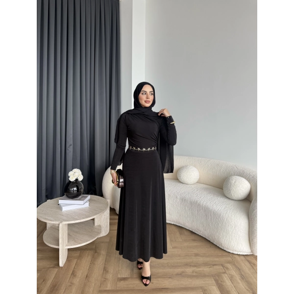 Duq - Lenox Buzzy Elbise - Siyah