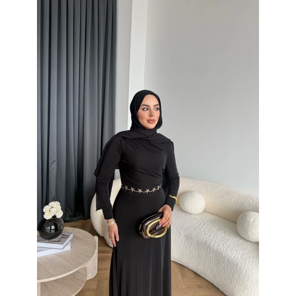 Duq - Lenox Buzzy Elbise - Siyah