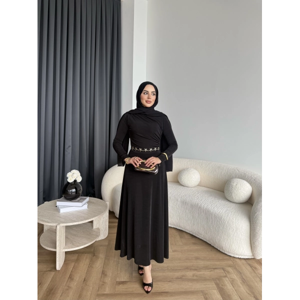 Duq - Lenox Buzzy Elbise - Siyah