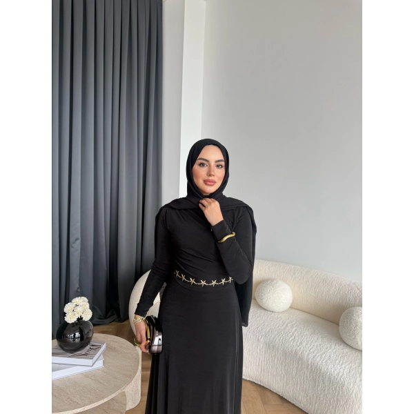 Duq - Lenox Buzzy Elbise - Siyah