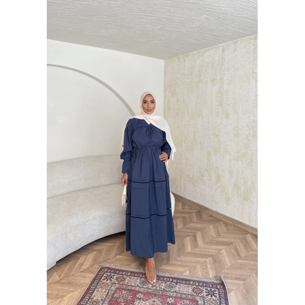 Exlan İndirimli Elbise - Lacivert
