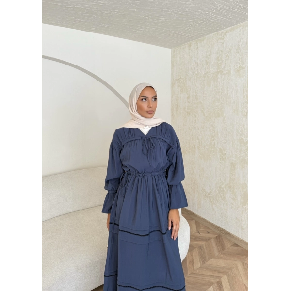 Exlan İndirimli Elbise - Lacivert
