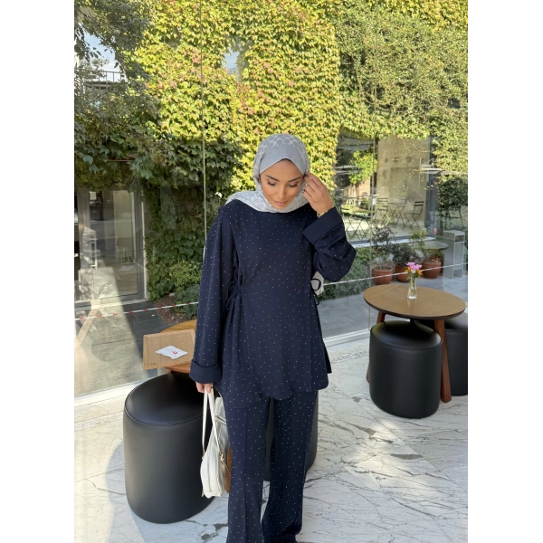 Bendetta Taşlı Oysh Takım - Lacivert