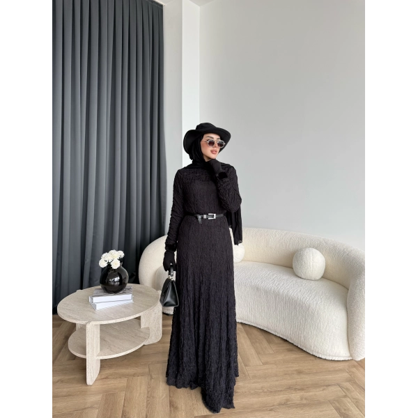 Fuş - Rodry Dantel Elbise - Siyah