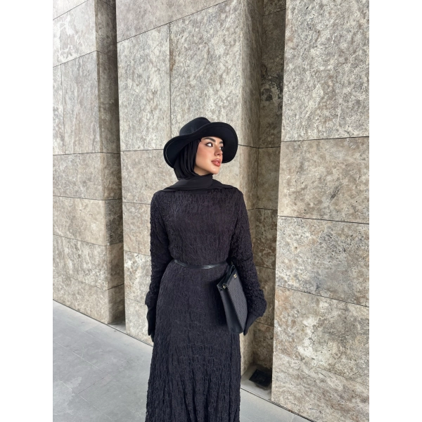 Fuş - Rodry Dantel Elbise - Siyah