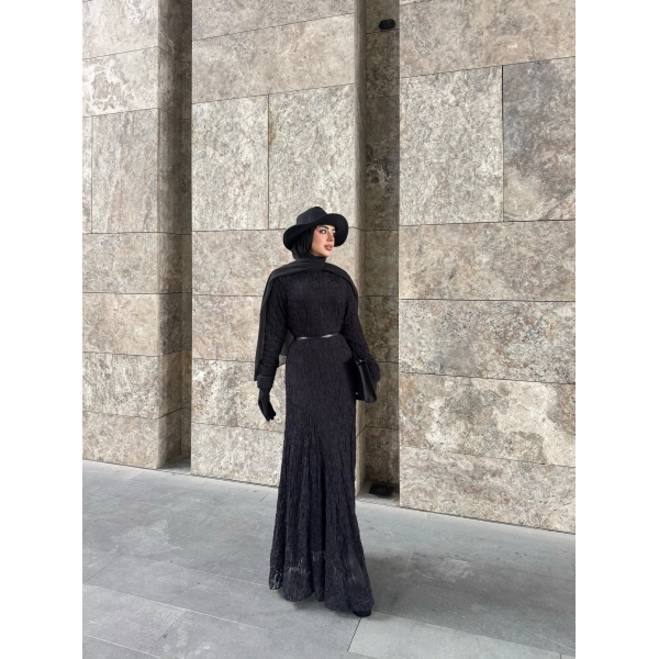 Fuş - Rodry Dantel Elbise - Siyah