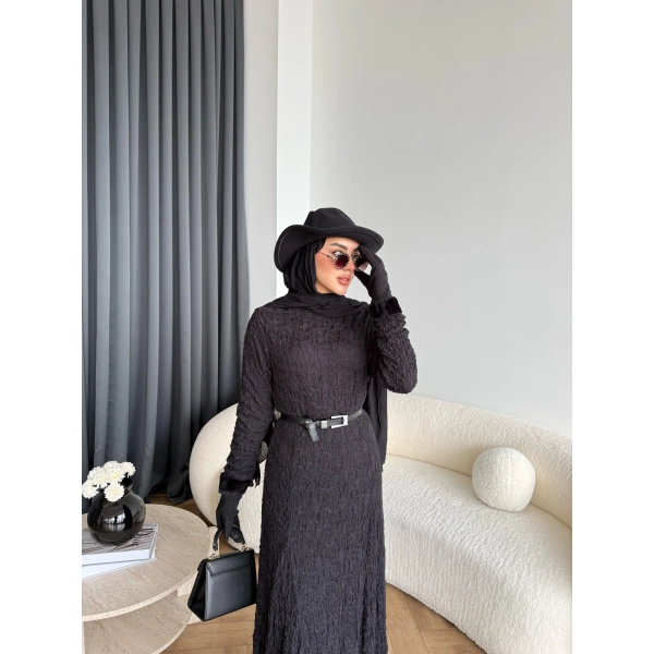 Fuş - Rodry Dantel Elbise - Siyah