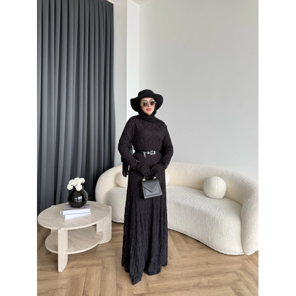 Fuş - Rodry Dantel Elbise - Siyah