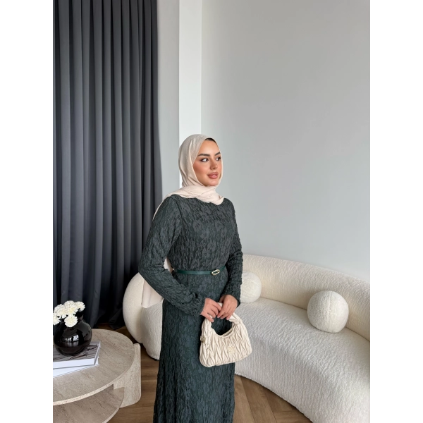 Fuş - Rodry Dantel Elbise - Yeşil