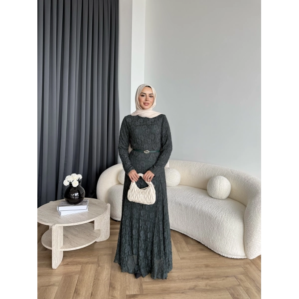 Fuş - Rodry Dantel Elbise - Yeşil