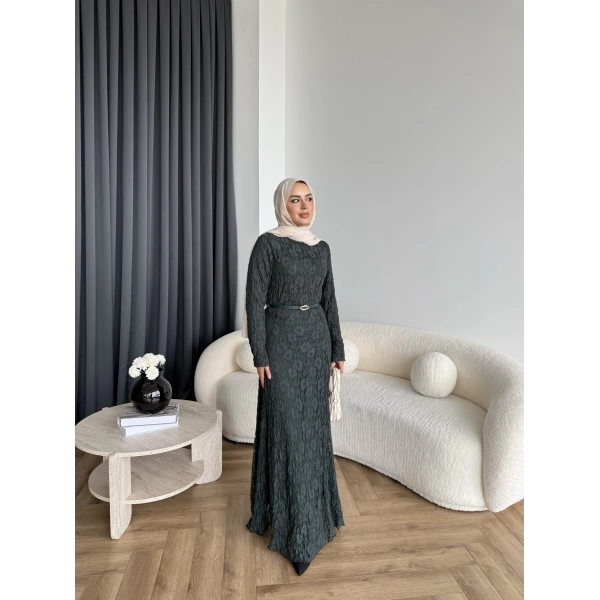 Fuş - Rodry Dantel Elbise - Yeşil