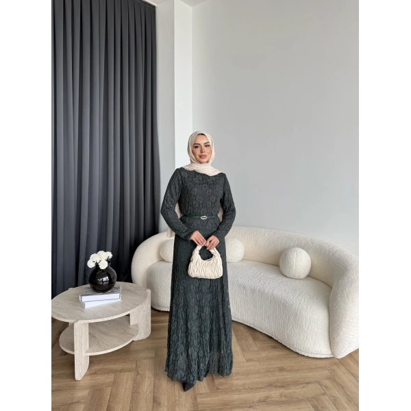 Fuş - Rodry Dantel Elbise - Yeşil