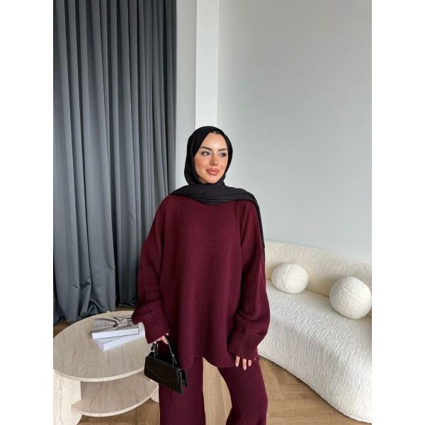 Harlin Triko Takım - Bordo