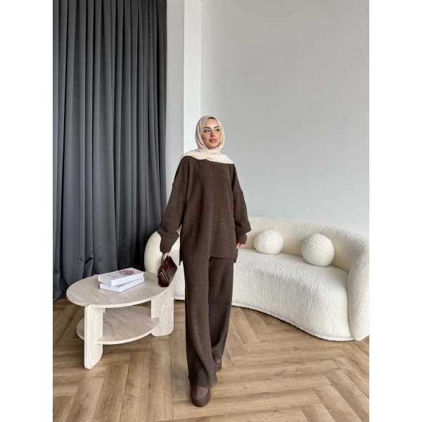 Harlin Triko Takım - Kahve