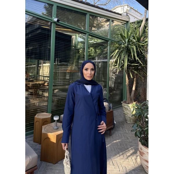 Havan Çapraz Elbise - Lacivert