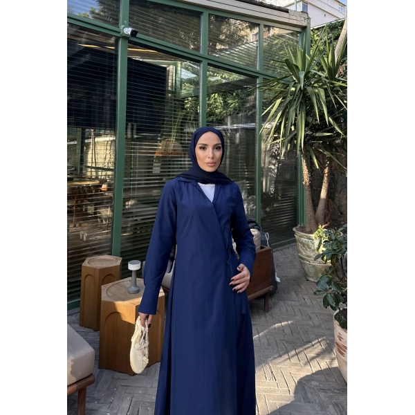 Havan Çapraz Elbise - Lacivert