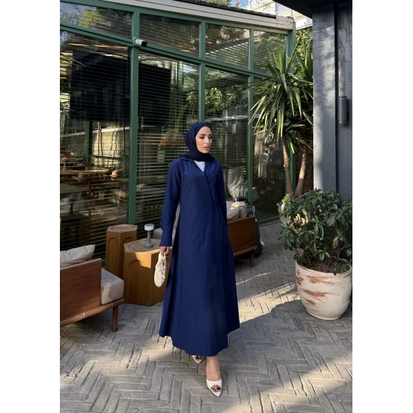 Havan Çapraz Elbise - Lacivert