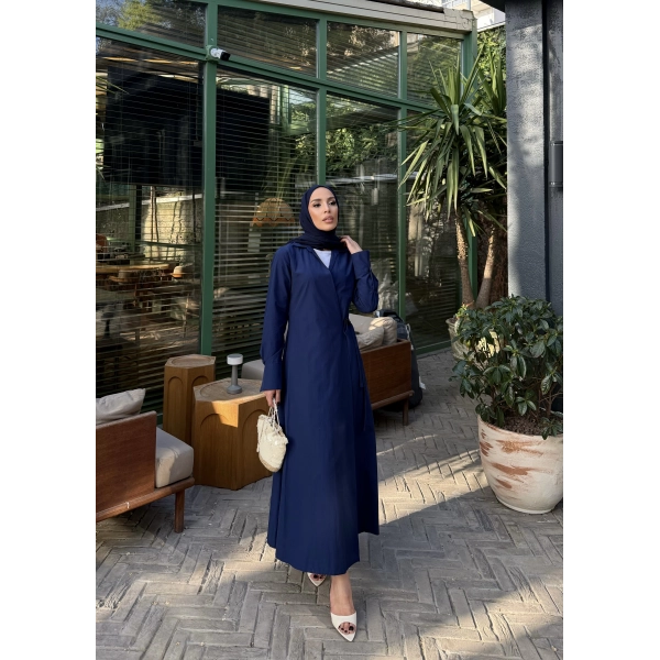 Havan Çapraz Elbise - Lacivert