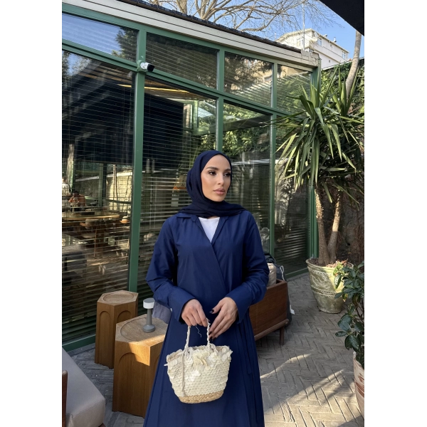 Havan Çapraz Elbise - Lacivert