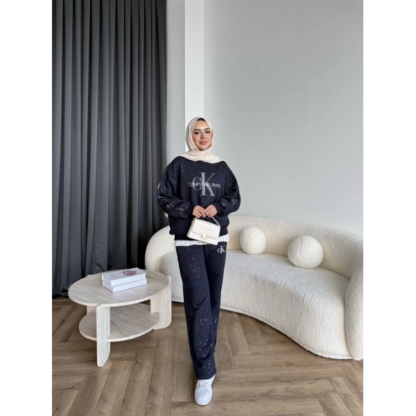 Hps-Muadil Simli Eşofman Takım - Lacivert